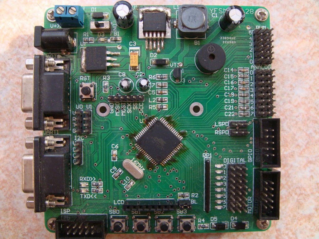 ATmega128 controller PCB